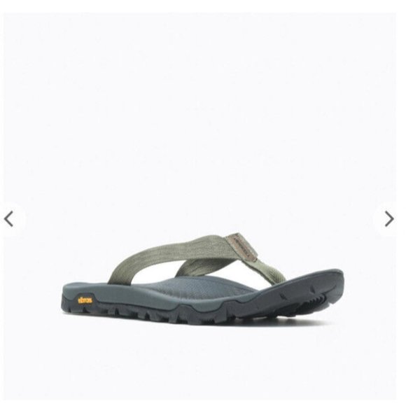 Merrell Lichen Breakwater Thong Flip Flops Sandals Green Size 13 J034357 Vibram - Picture 2 of 9